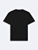 Short Sleeve Crew Neck Mini Print Regular Black T-shirt