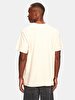 Short Arm Regular Written Basic Beige T-shirt