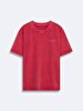 Short Sleeve Crew Neck Print Loose Blue T-shirt