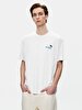 Short Sleeve Crew Neck Surface With Print Loose White T-shirt