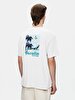 Short Sleeve Crew Neck Surface With Print Loose White T-shirt