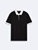 Basic Polo Knitting Regular Black T-shirt