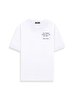Short Sleeve Crew Neck Sign With Print Loose White T-shirt