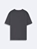 Short Sleeve Crew Neck Sign With Print Loose Antracite T-shirt