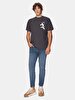Short Sleeve Graphic Print With Print Loose Antracite T-shirt