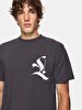 Short Sleeve Graphic Print With Print Loose Antracite T-shirt