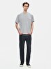 Short Sleeve Graphic Print With Print Loose Grey T-shirt