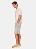 Short Sleeve Wide Collar Basic Loose Beige T-shirt