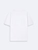 Short Sleeve Crew Neck Bleached Sign With Print Loose White T-shirt
