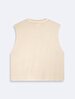 Writing With Print Short Sleeve Crew Neck Beige Athlete