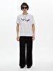 Short Sleeve Crew Neck Sign With Print Regular White T-shirt