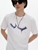 Short Sleeve Crew Neck Sign With Print Regular White T-shirt