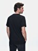 Short Sleeve Crew Neck Sign With Print Regular Black T-shirt