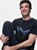 Short Sleeve Crew Neck Sign With Print Regular Black T-shirt