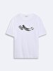 Short Sleeve Crew Neck Sign With Print Regular White T-shirt