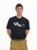 Short Sleeve Crew Neck Sign With Print Regular Black T-shirt
