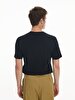 Short Sleeve Crew Neck Sign With Print Regular Black T-shirt