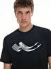 Short Sleeve Crew Neck Sign With Print Regular Black T-shirt