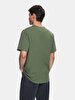 Short Sleeve Crew Neck Sign With Print Regular Green T-shirt