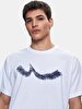 Short Sleeve Crew Neck Sign With Print Regular White T-shirt