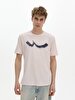 Short Sleeve Crew Neck Sign With Print Regular Lilac T-shirt