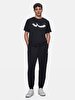 Short Sleeve Crew Neck Sign With Print Regular Black T-shirt