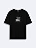 Crew Neck Short Sleeve Regular Black T-shirt