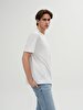 Basic Crew Neck Short Sleeve Regular White T-shirt