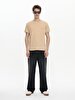 Basic Crew Neck Short Sleeve Regular Brown T-shirt