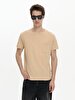 Basic Crew Neck Short Sleeve Regular Brown T-shirt
