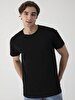 Basic Crew Neck Short Sleeve Regular Black T-shirt