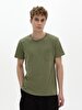 Basic Crew Neck Short Sleeve Regular Green T-shirt