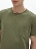 Basic Crew Neck Short Sleeve Regular Green T-shirt