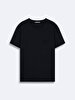 Basic Crew Neck Short Sleeve Regular Navy T-shirt