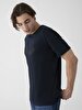 Crew Neck Short Sleeve Regular Navy T-shirt