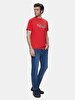 Crew Neck Short Sleeve Regular Red T-shirt