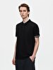 Short Sleeve Polo Basic Regular Black T-shirt
