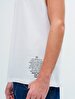 Writing With Print Crew Neck Short Sleeve Regular White Athlete