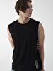 Writing With Print Crew Neck Short Sleeve Regular Black Athlete
