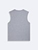 Writing With Print Crew Neck Short Sleeve Regular Grey Athlete