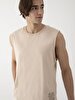 Writing With Print Crew Neck Short Sleeve Regular Grey Athlete