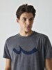 Short Sleeve Crew Neck Sign With Print Regular Anthracite T-shirt