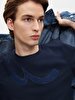 Short Sleeve Crew Neck Sign With Print Regular Navy T-shirt