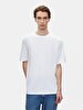 Crew Neck Basic Short Arm Loose White T-shirt
