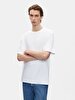 Crew Neck Basic Short Arm Loose White T-shirt