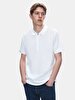Polo Zipper Closing Short Sleeve Regular White T-shirt