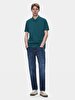 Polo Zipper Closing Short Sleeve Regular Green T-shirt