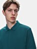 Polo Zipper Closing Short Sleeve Regular Green T-shirt
