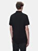 Polo Zipper Closing Short Sleeve Regular Black T-shirt