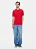 Polo Zipper Closing Short Sleeve Regular Red T-shirt